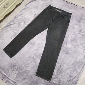 Men's Rustler Black Denim Jeans 38x34